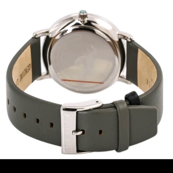 NWOT men’s Ted Baker London 10009291 watch with genuine leather grey band - Picture 2 of 8